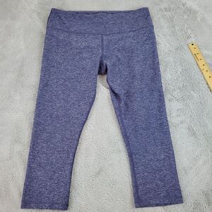 Scorpio Sol Leggings Womans Sz L Heather Purple Straight‎ Leg Capri Pants Pocket